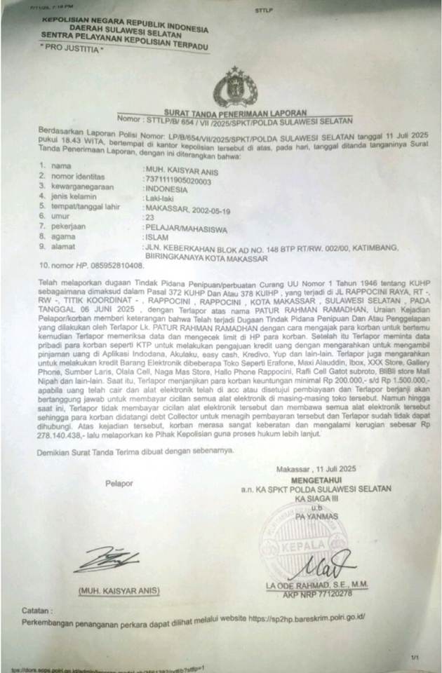 penipuan terhadap mahasiswa